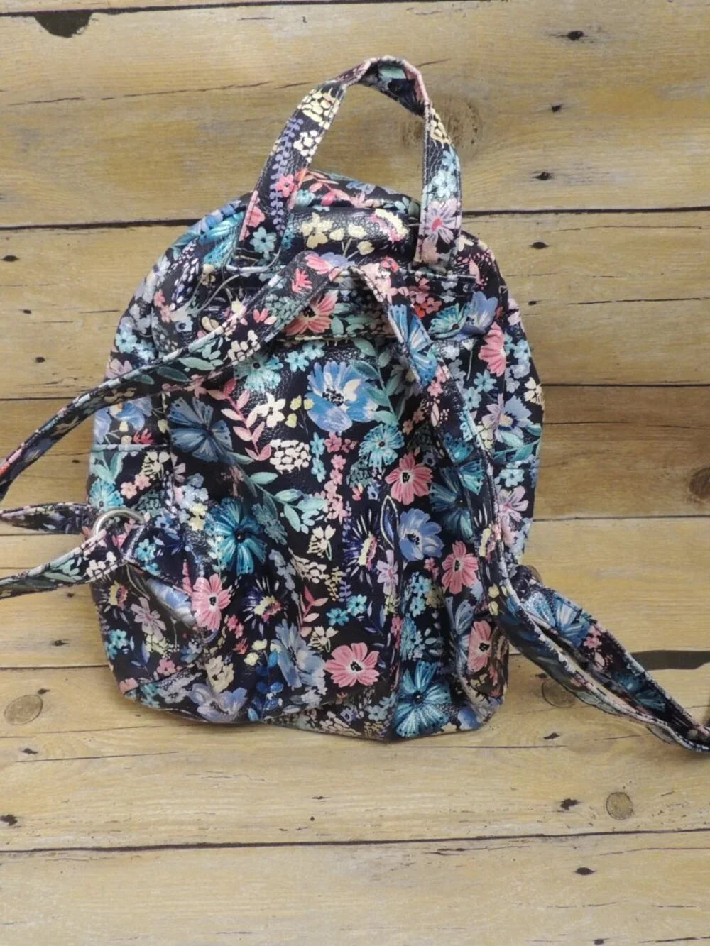 Floral Faux Leather Mini Backpack Unbranded NWOT Read